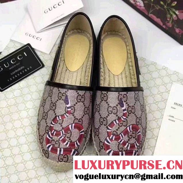 Gucci GG Snake Print Espadrille 2017 (JQB-7050613 )