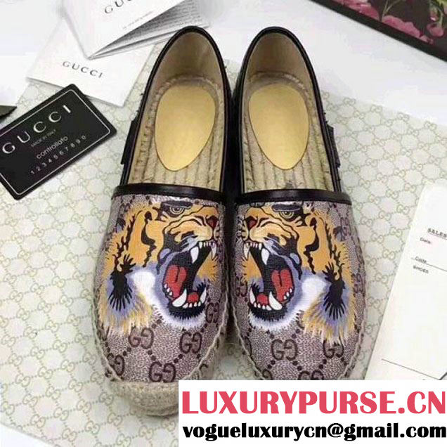 Gucci GG Tiger Print Espadrille 2017 (JQB-7050614 )