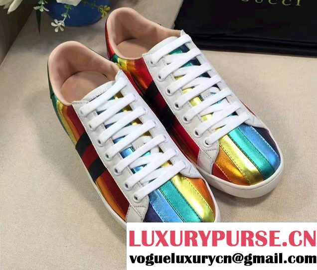 Gucci Multicolor Stripe Sneakers 2017