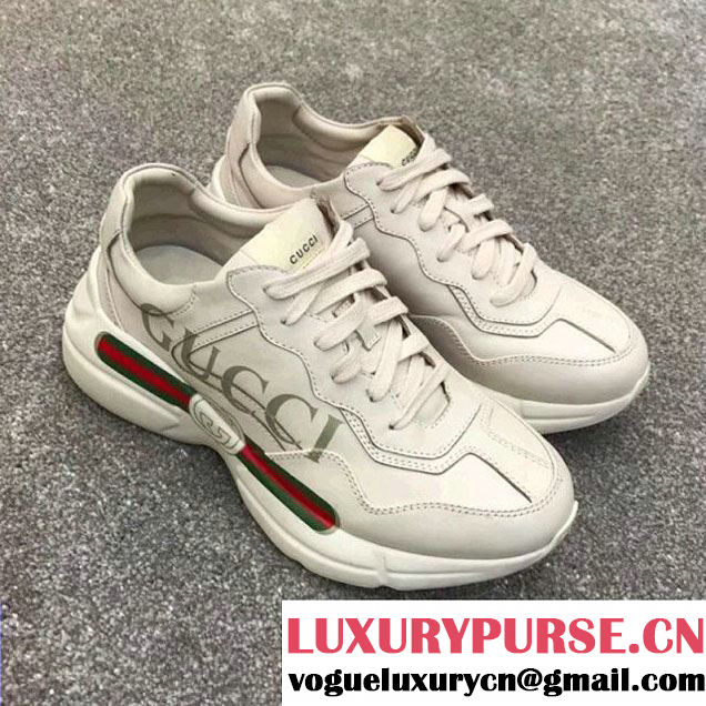 Gucci Rhyton Gucci Logo Leather Sneaker 500877 For Men and Women 2018 (GD5002-8010818 )