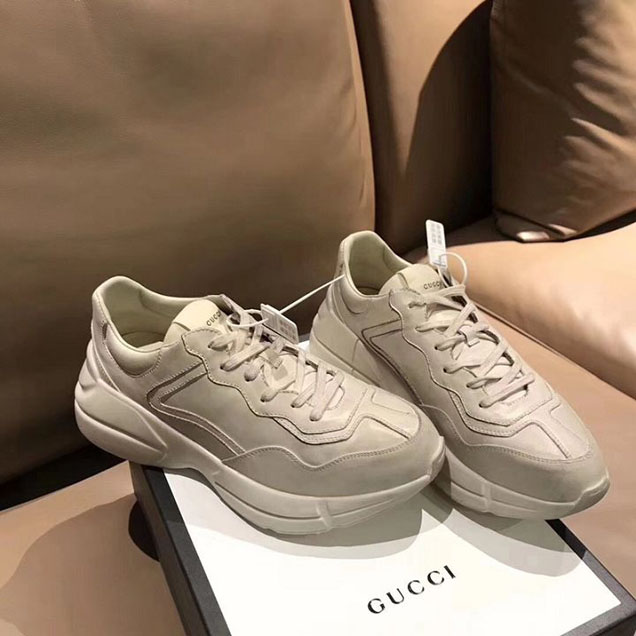 Gucci Rhyton Dingy Dad Sneakers Calfskin Leather Spring Summer 2018 Collection Off White