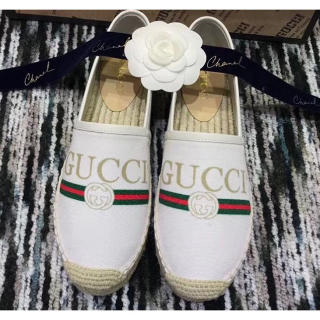 Gucci Vintage Logo Canvas Espadrilles Off White 2018