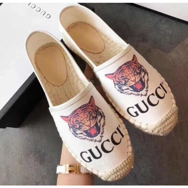 Gucci Logo Tiger Espadrilles Off White 2018