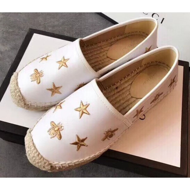 Gucci Golden Bee and Star Espadrilles Off White 2018