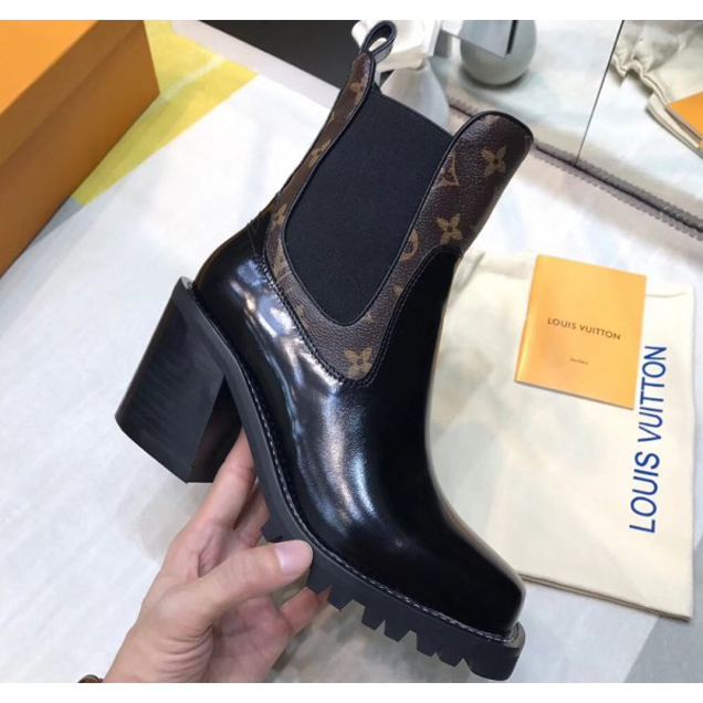 Louis Vuitton Limitless Ankle Boots Black/Monogram Canvas 2018