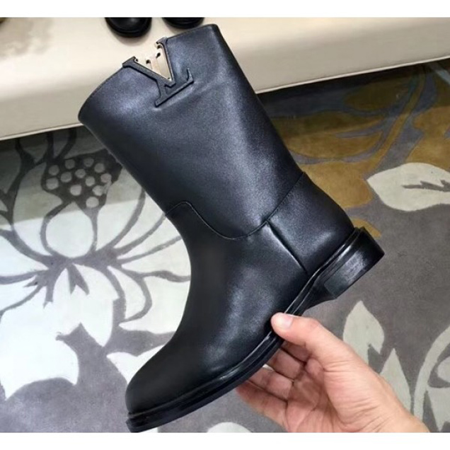 Louis Vuitton Logo Flat Half Boots