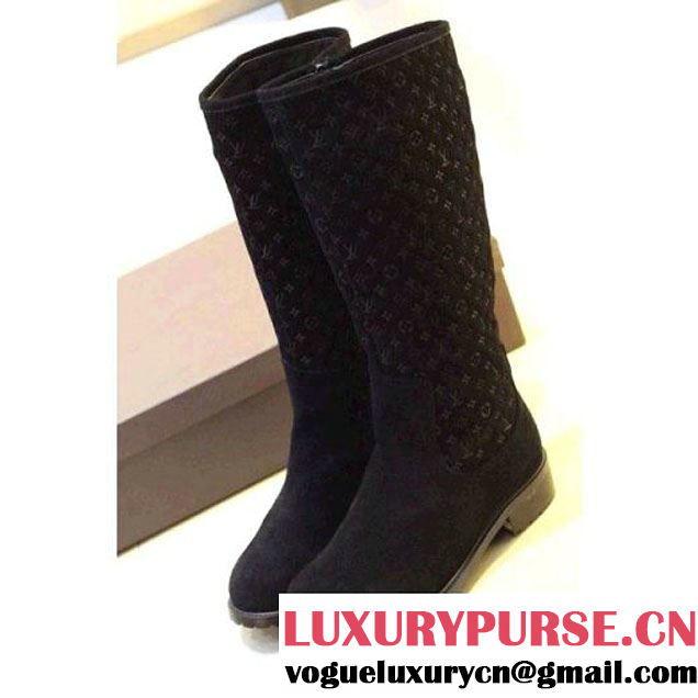 Louis Vuitton suede high boot in black (GDD2J1106-1-2710 )