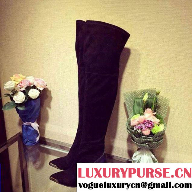 Louis Vuitton metal toe over the knee boot (GD5044 )