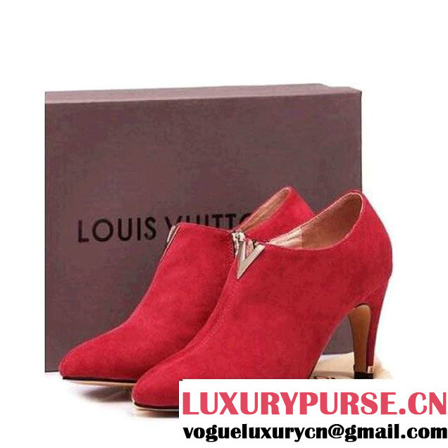 Louis Vuitton lookat suede ankle boot in red (GD4002-2911 )