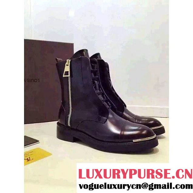 Louis Vuttion Macadam Ranger Calfskin Ankle Boot 2015 (GD4025-110139 )