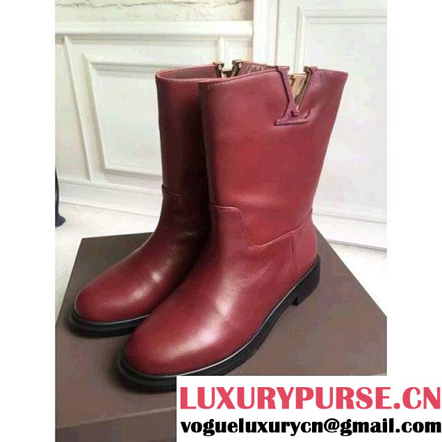 Louis Vuitton classic riding Short boot in Burgundy (GDD2L380-110941 )