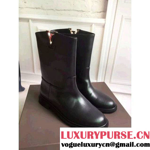 Louis Vuitton classic riding Short boot in Black (GDD2L380-110842 )