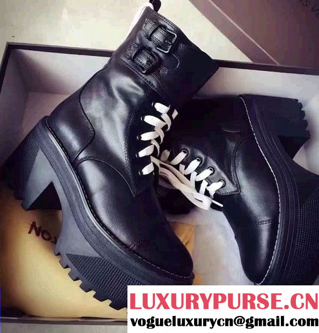 Louis Vuitton Fighter Platform Half Boots 1A1YOQ Black 2016