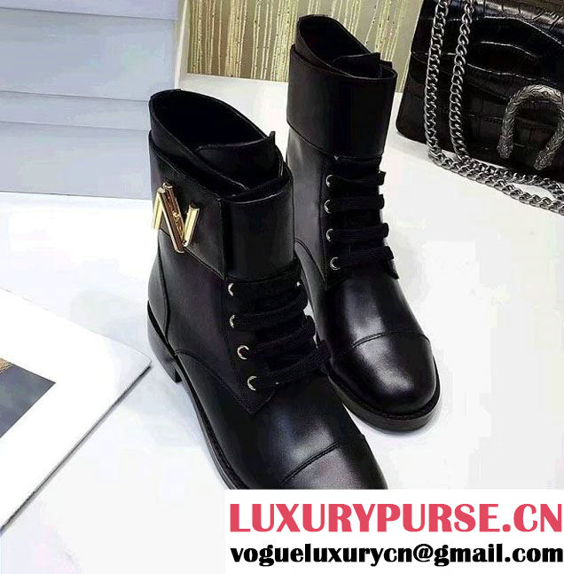 Louis Vuitton Calfskin Boots Black 2016