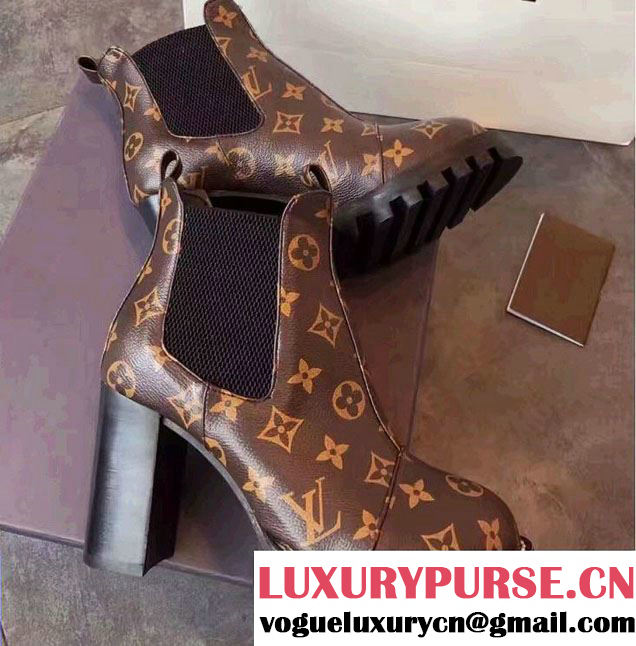 Louis Vuitton Heel 9.5cm Platform 3cm Star Trail Ankle Boots