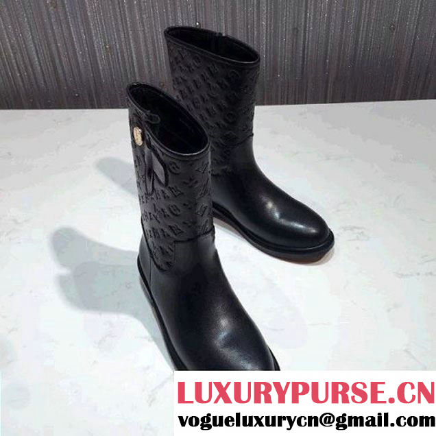 Louis Vuitton Embossed Leather Drops High Boot 2017 (1A022-7102002 )