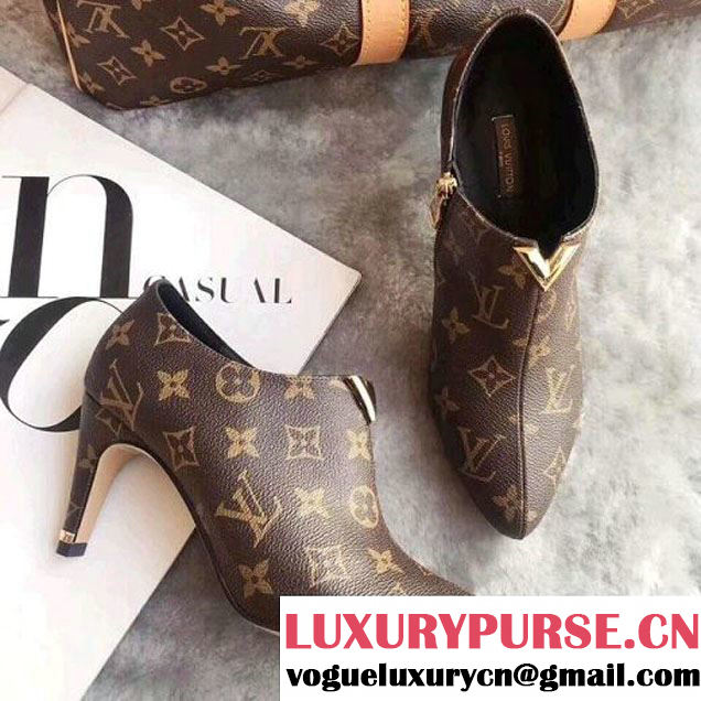 Louis Vuitton Lookat Monogram Canvas Ankle Boot (LG-8030110 )