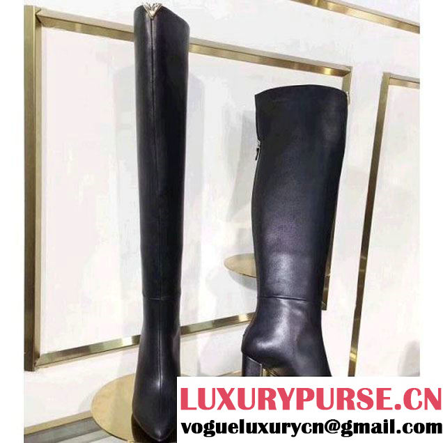 Louis Vuitton Black Calfskin Upper East Thigh Boot 2018 (LG-8030104 )