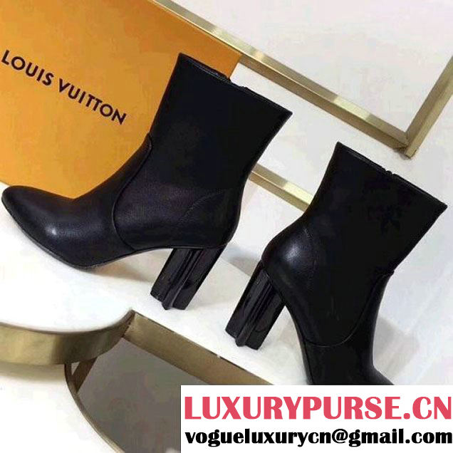 Louis Vuitton Black Calfskin Silhouette Ankle Boot (LG-8030101 )