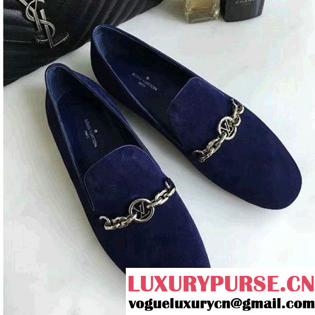 Louis Vuitton Schoolgirl Slipper Flat Royal Blue 2016 (GD4005-6101510 )