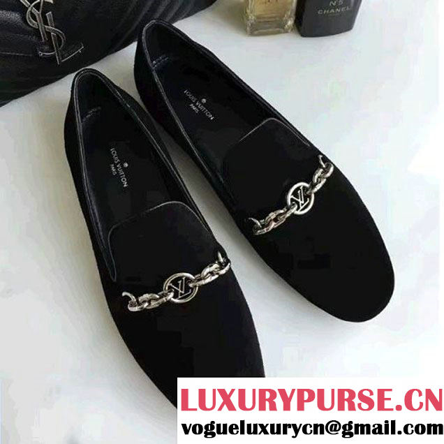 Louis Vuitton Schoolgirl Slipper Flat Black 2016 (GD4005-6101511 )