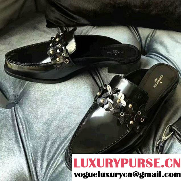 Louis Vuitton Patent Leater Academy Open Flat Loafer 2017 (GD4005-7030407 )