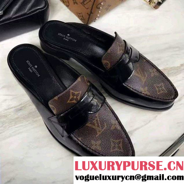 Louis Vuitton Patent Leater Academy Open Flat Loafer 2017 (GD4005-7030408 )