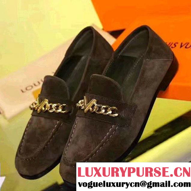 Louis Vuitton Prime Time Loafer Coffee Suede 2017 (CC-7070810 )