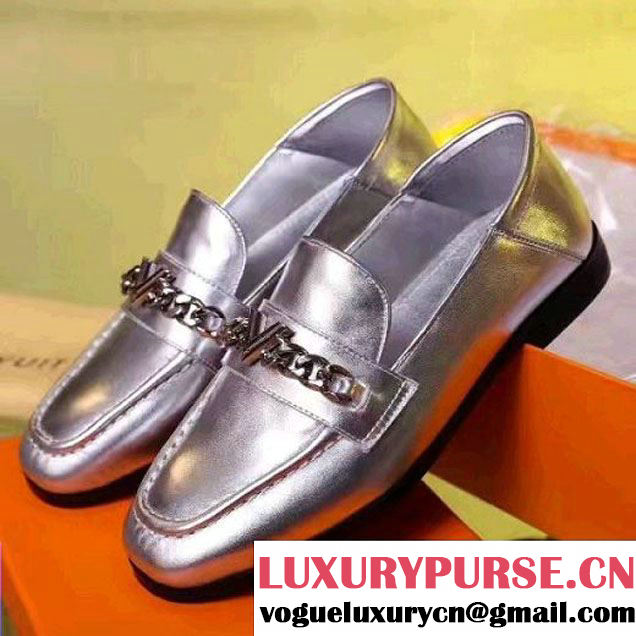 Louis Vuitton Prime Time Loafer Silver Leather 2017 (CC-7070812 )