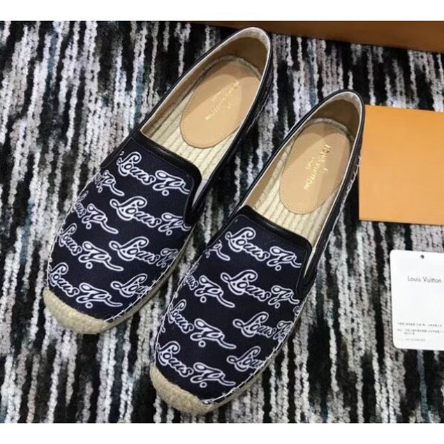 Louis Vuitton Bidart Espadrilles Printed Fabric Encre 2018