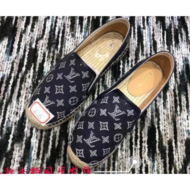 Louis Vuitton Bidart Espadrilles Printed Canvas Monogram Encre 1A49KU 2018