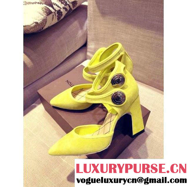 Louis Vuttion Royal Yellow Suede Pump (GD3012-032717 )