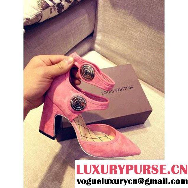 Louis Vuttion Royal Pink Suede Pump (GD3012-032718 )