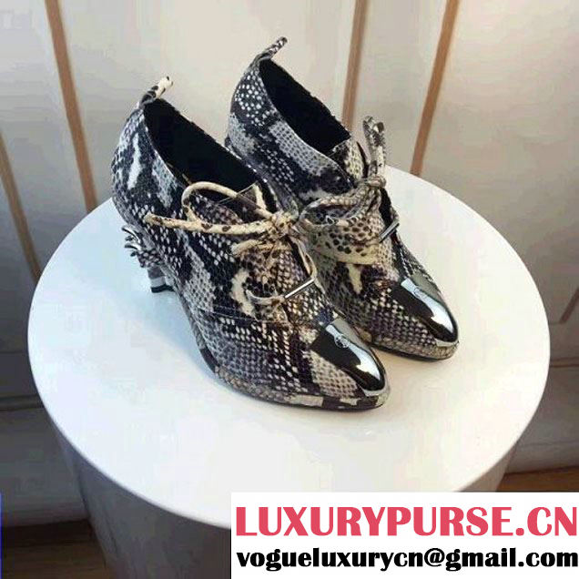 Louis Vuitton Snake Veins Lambskin Lace-up Pump 2016 (GD5033-6092036 )