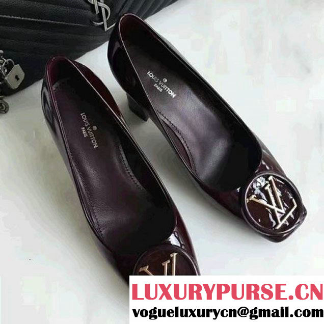 Louis Vuitton Patent Leather Pump Burgundy 2016 (GD4005-6101513 )