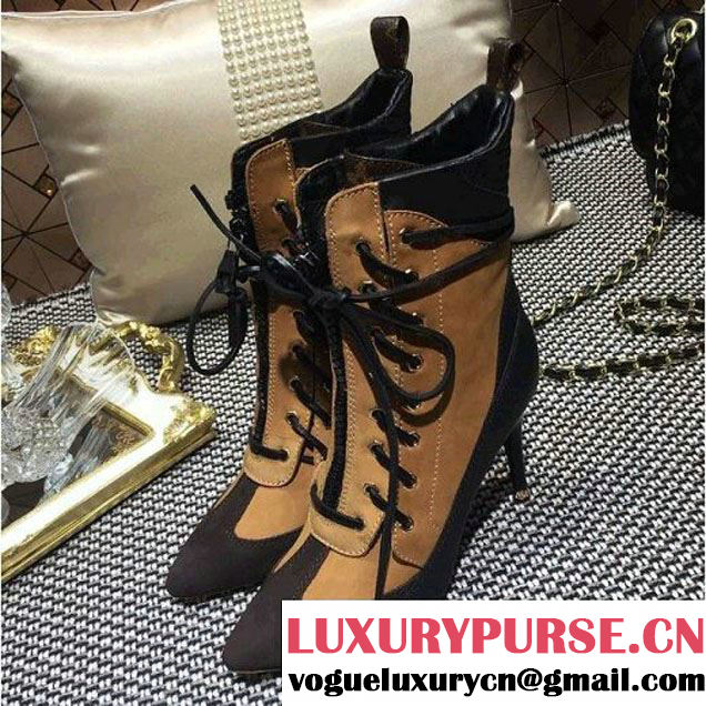 Louis Vuitton Heel 8.5cm Laureate Half Boots 1A1YNW Kahki 2016 (LV-6102715 )