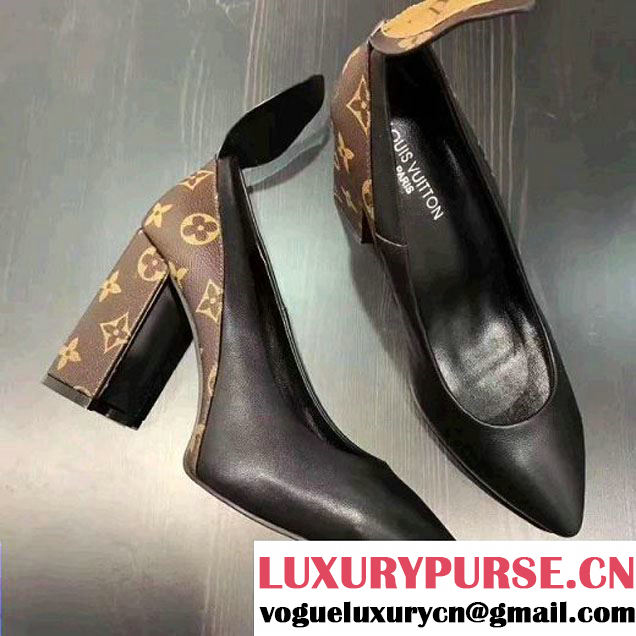 Louis Vuitton Gamble Diva Pump In Monogram Canvas & Black Leather (GD5023-7041707 )