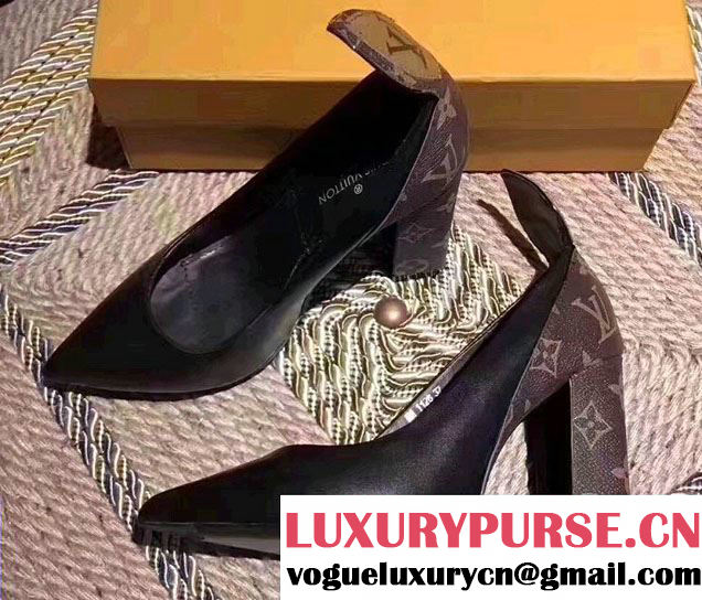 Louis Vuitton Heel 9.5cm Gamble Diva Pumps 2017