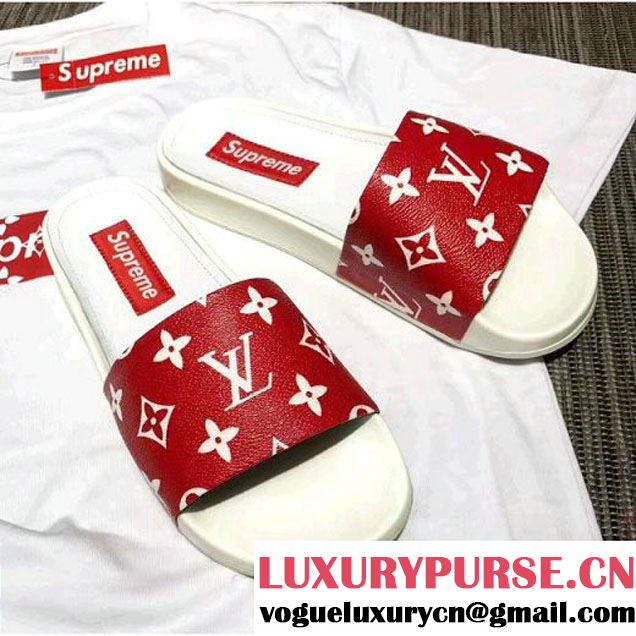 Louis Vuitton Monogram Canvas Supreme Mules Sandals 2017 (GD3014-7070752 )