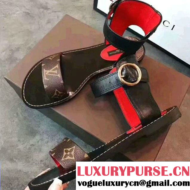 Louis Vuitton Monogram Canvas Abraham Sarh Sandal Red/Black 2017 (LG-7061001 )