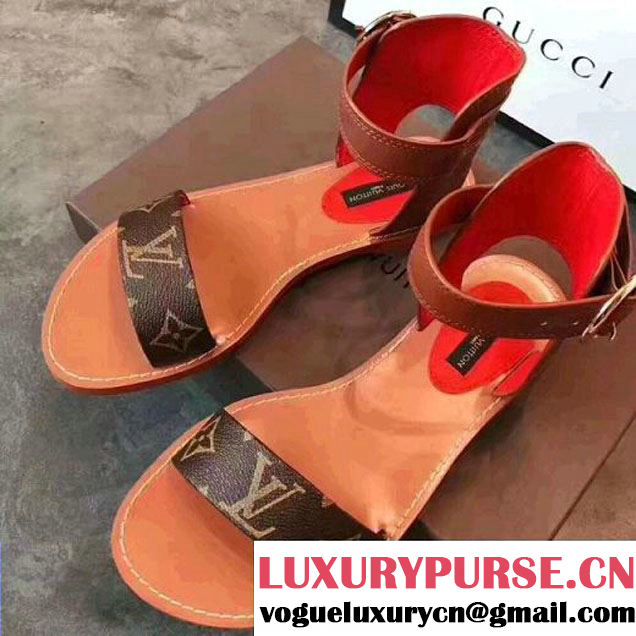 Louis Vuitton Monogram Canvas Abraham Sarh Sandal Orange 2017 (LG-7061002 )