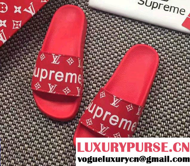 Louis Vuitton Supreme Mules Sandals 2017