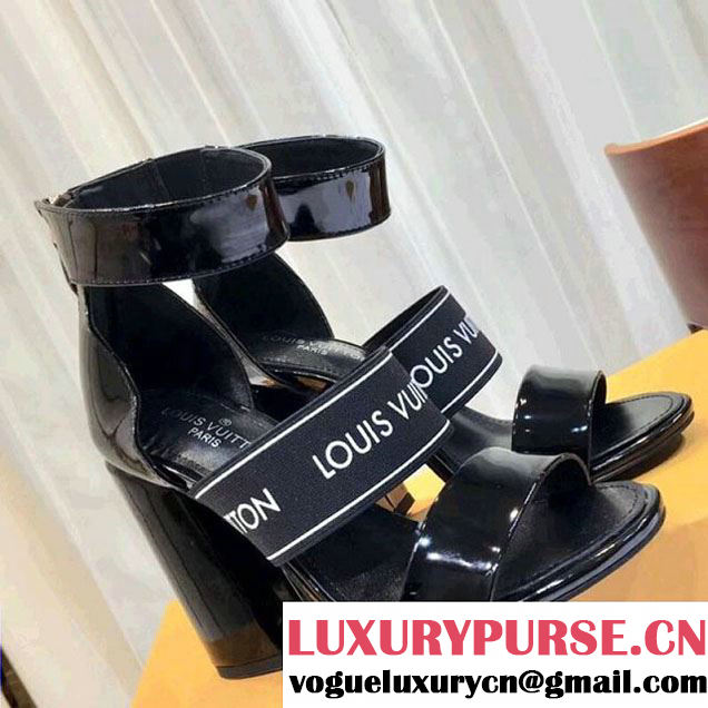 Lousi Vuitton Star Trail Sandal in Patent & Elastic Black 2018 (GD1054-8011805 )