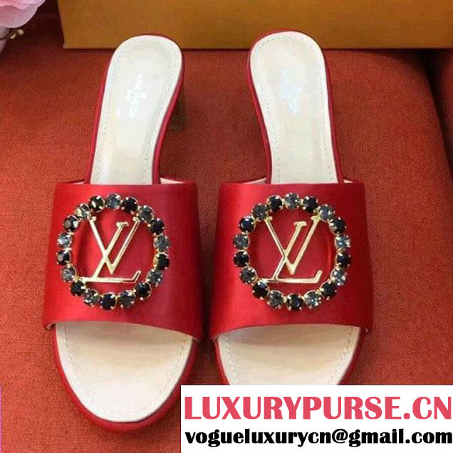 Louis Vuitton Satin Madeleine Mule Red 2018 (LG-8022819 )