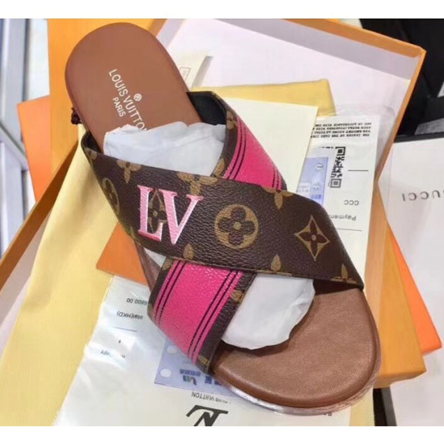 Louis Vuitton Trunks Panorama Flat Mules Slipper Sandals Monogram Canvas 2018