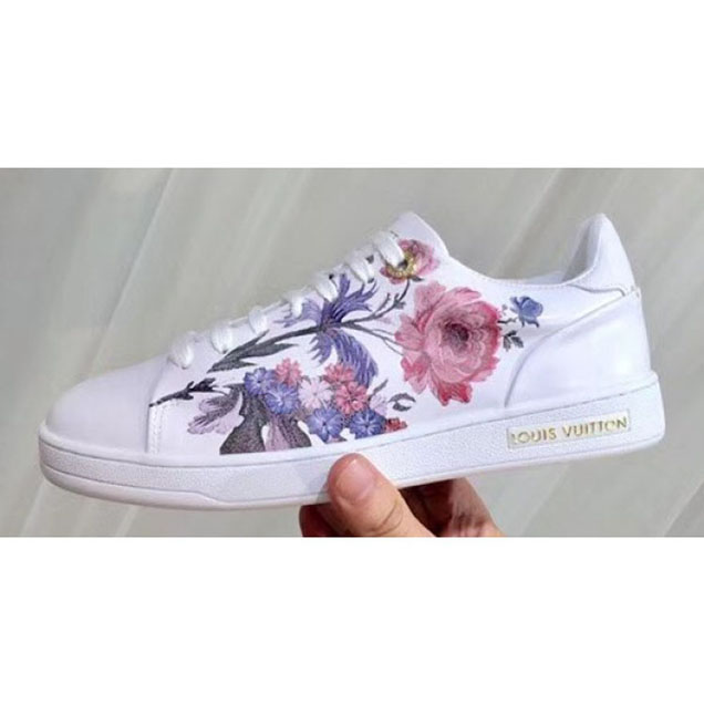 Louis Vuitton Frontrow Sneakers Floral Print White 2018