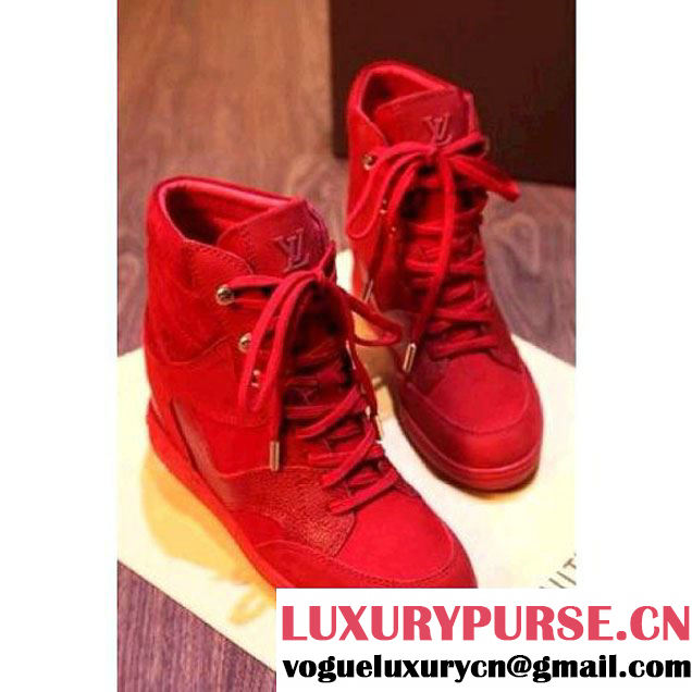 LV Red Nappa and Suede Sneakers (GGDH035-1026 )