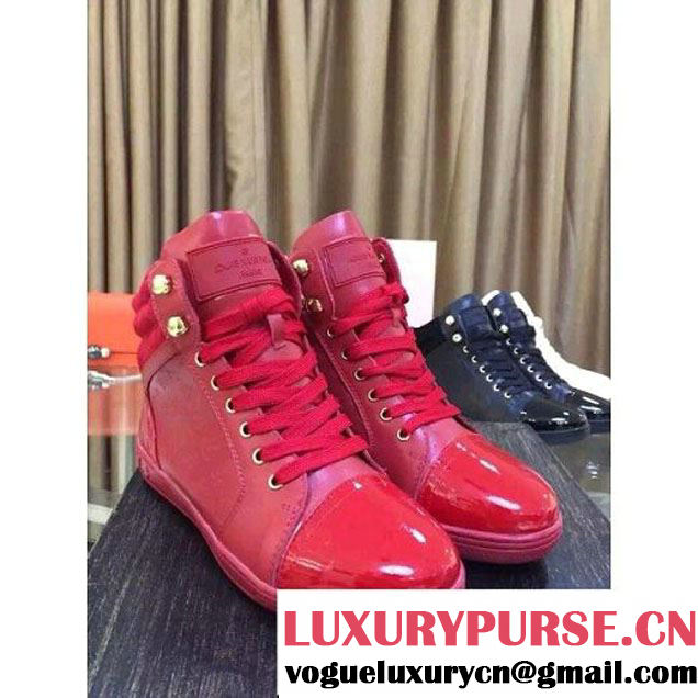 Louis Vuttion Cliff Calfskin Top Sneaker Red 2015 (GD4032-092438 )