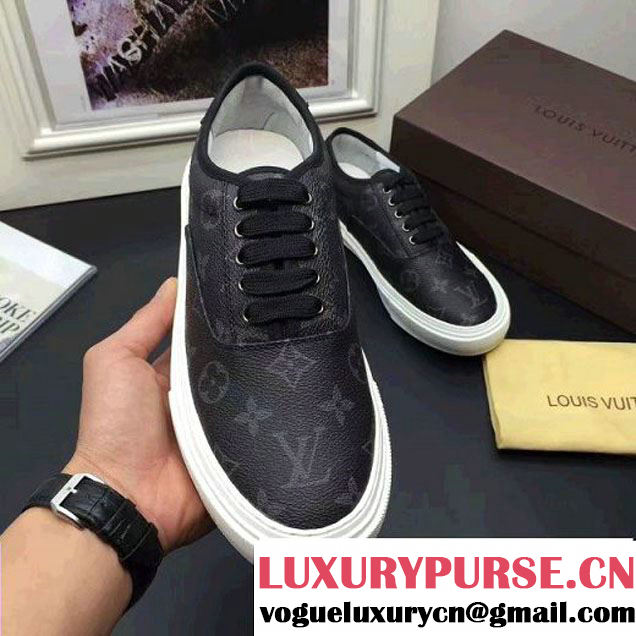 Louis Vuitton Men's Lace-up Sneaker Monogram Eclipse Canvas 2017 (K2100-7061713 )