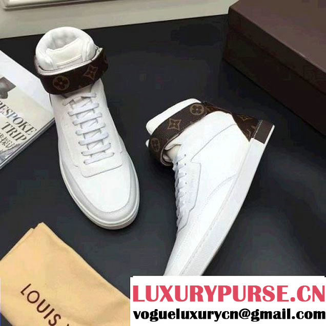 Louis Vuitton Men's Leather Sneaker Boots White 2017 (K2100-7061714 )